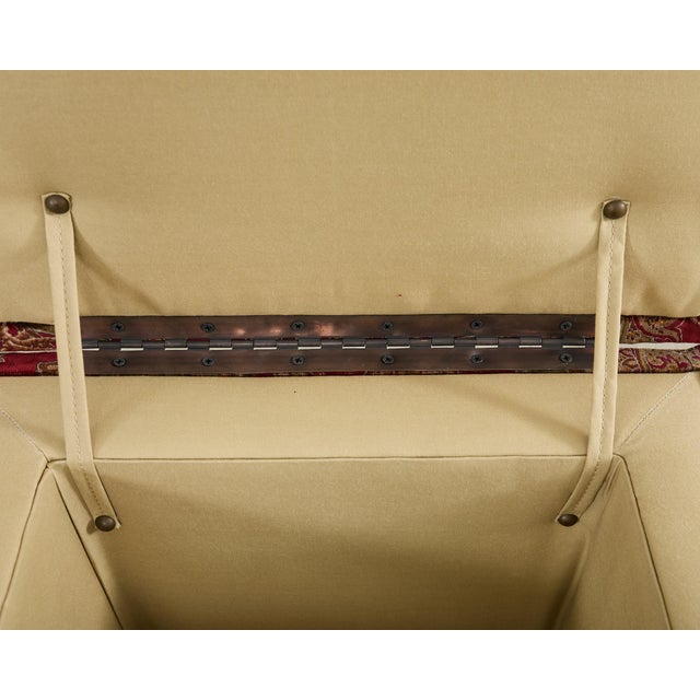 Wood Ralph Lauren 'Florence' Storage Ottoman in Buckthorn Paisley Fabric For Sale - Image 7 of 18