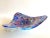 Murano Vintage Mid Century Modernist Italy Multicolor Confetti Murano Art Glass Large Biomorphic Triangular Bowl For Sale - Image 4 of 13
