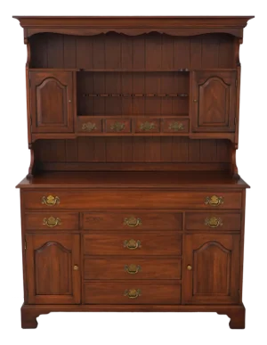 Henkel Harris Cherry Step Back Cupboard Hutch