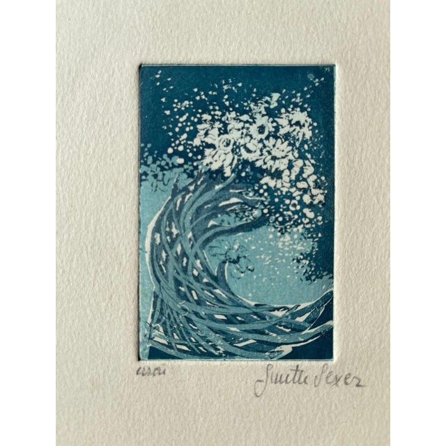 Ginette Sexer, Vague de fleurs, Etching For Sale - Image 4 of 9