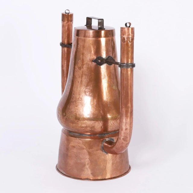 French Pair of Antique French Copper Bath Warmers For Sale - Image 3 of 9