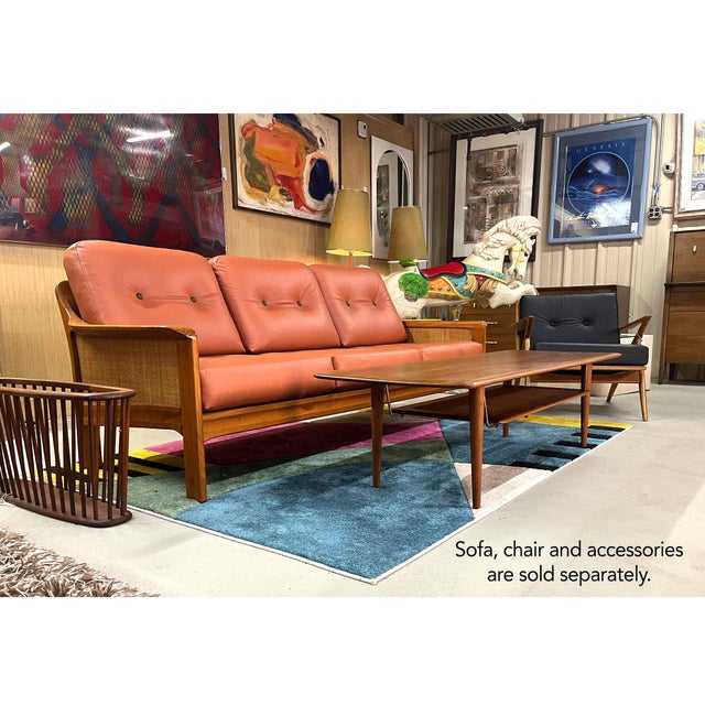 Peter Hvidt and Orla Mølgaard Nielsen for France and Son Danish Teak and Cane Coffee Table For Sale - Image 13 of 13