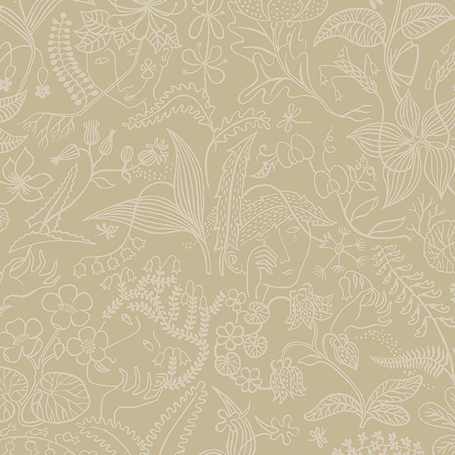 Sample - Borastapeter Grazia Wallpaper in Parchment For Sale