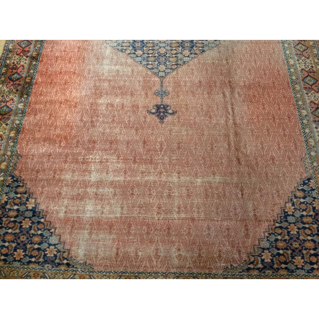 Textile Antique Persian Malayer Camel Hair Gallery Rug, Handwoven, Circa 1900 For Sale - Image 7 of 13