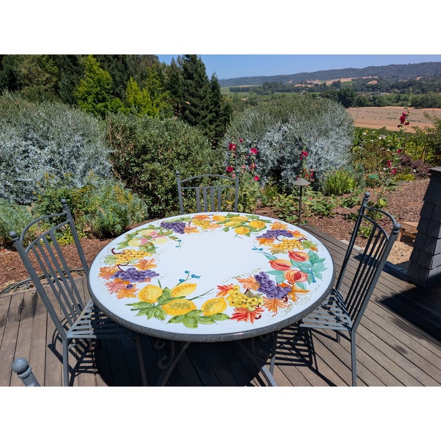 White Handmade Sicilian Lava Stone Table & 4 Chairs For Sale - Image 8 of 8