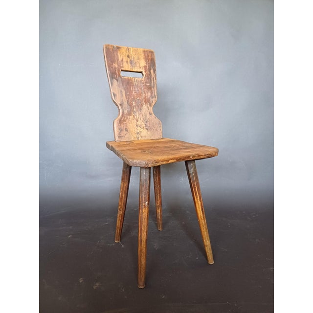 Mid 19th Century Slovenian Alps Farm Chair For Sale - Image 9 of 9
