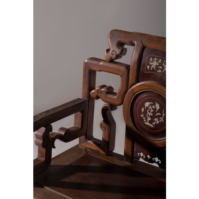Chinese Qing Style Ceremonial Chair, 1890 For Sale - Image 6 of 9