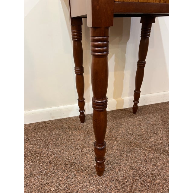 Wood Mid 19th Century American Sheraton Tiger Maple and Cherry One Drawer Stand For Sale - Image 7 of 9
