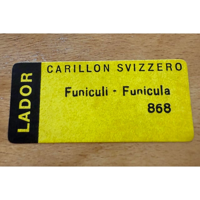 Wood Mid 20th Century Italian Funiculi-Funicular Musical Jewelry Box For Sale - Image 7 of 9