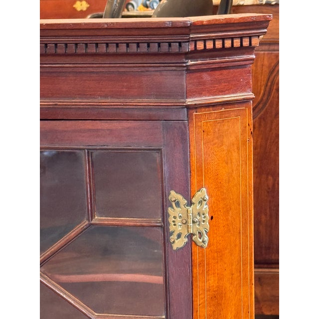 Mid 18th Century George II Mahogany Hanging Corner Cupboard For Sale - Image 6 of 13