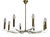 Vintage Brass Chandelier, 1960s For Sale