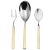 Contemporary Mepra Fantasia 3-Piece Serving Set, Vanilla For Sale - Image 3 of 5