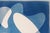 2028, Mid- Century Modern Abstract Shapes, Blue and White Floating Forms, the Splash, Handmade Monotype Cyanotype For Sale - Image 4 of 8