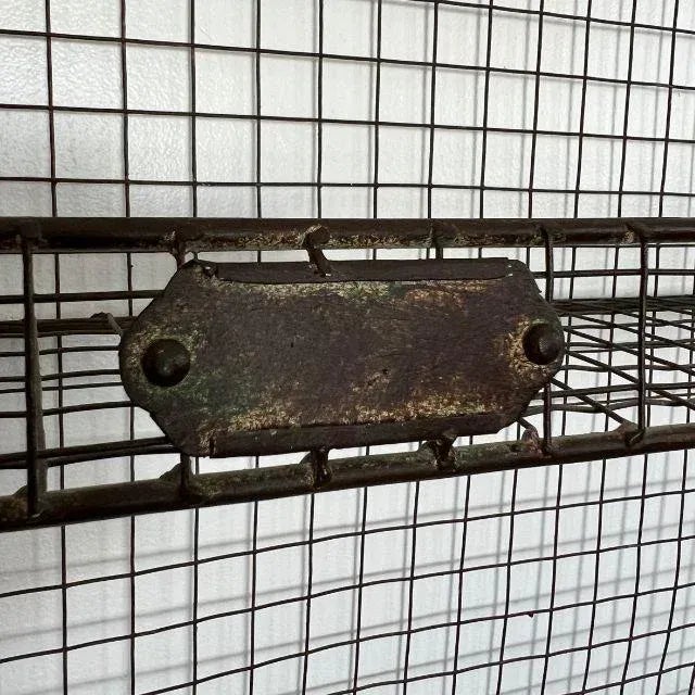 Ebony Vintage Large, Oval Wall-Mounted Wire Shelf For Sale - Image 8 of 11