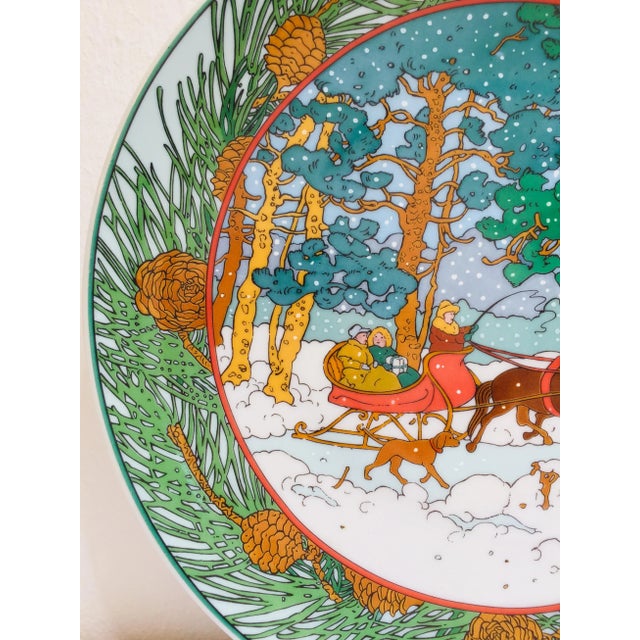 Mid-Century Modern Winter Forest Decorative Plate by K. Blume for Villeroy & Boch, 1970s For Sale - Image 3 of 6