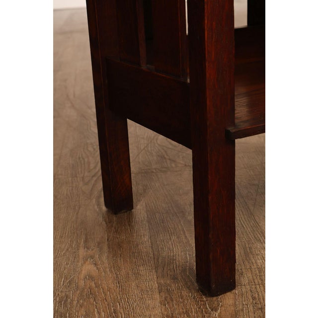 Stickley Brothers Antique Mission Oak Magazine Stand Bookcase For Sale - Image 11 of 18