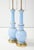 Warren Kessler Blue Glass And Brass 1950's Table Lamps - A Pair For Sale - Image 12 of 12
