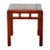 A vintage Chinese red lacquered side table from the mid 20th century, with open apron and pillar strut motifs. Created in...