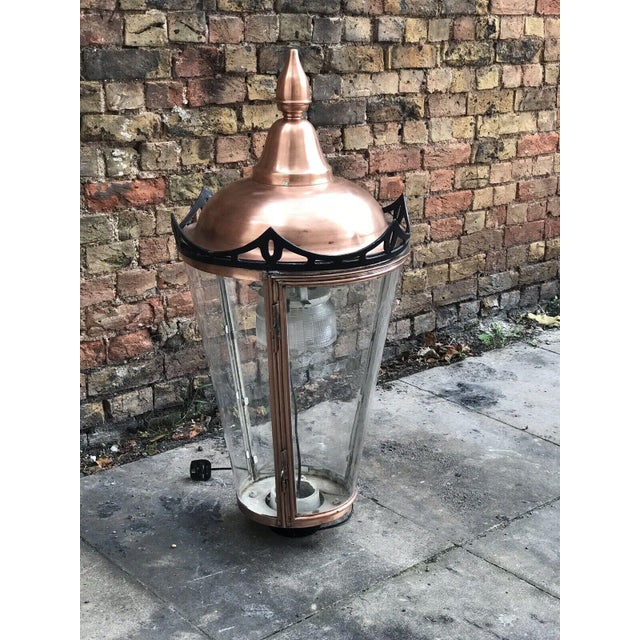Large Copper Lampost Lantern For Sale - Image 4 of 8