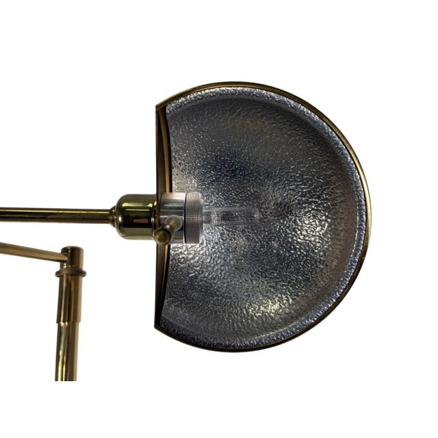 Mid-Century Modern Vintage Holtkotter Leuchten Brass Swing Arm Floor Lamp For Sale - Image 3 of 9