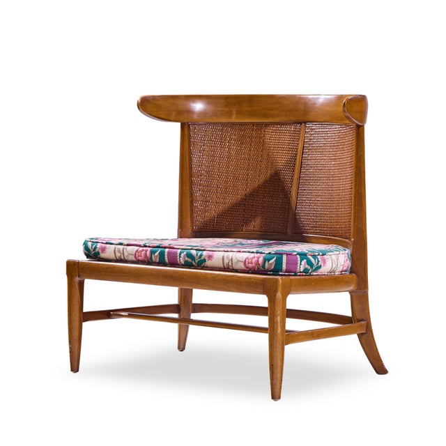 John Lubberts and Lambert Mulder for Tomlinson Mid Century Walnut and Cane Slipper Chairs - Pair For Sale In Chicago - Image 6 of 12