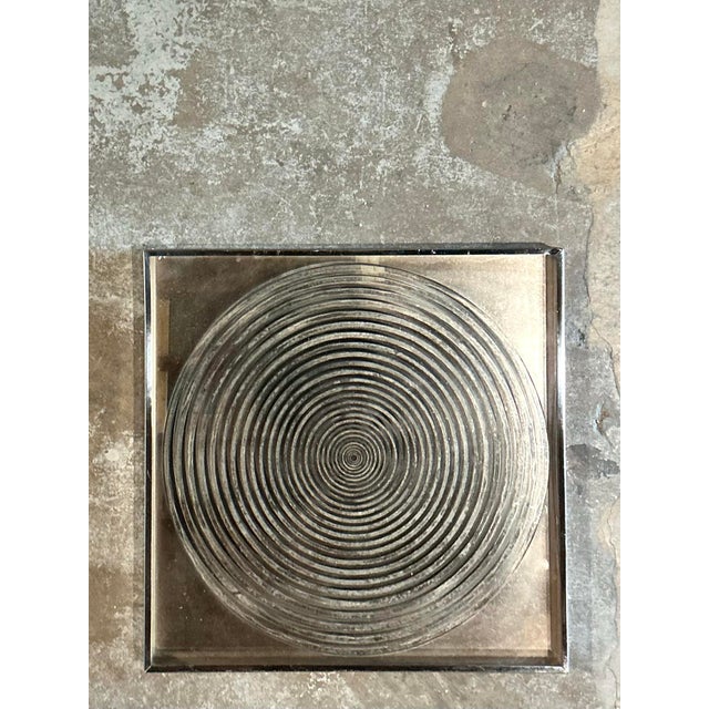 Vintage Geometric Metal and Mirror For Sale - Image 14 of 14