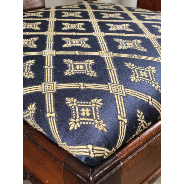 Antique Victorian Mahogany Corner Chair With Brass Casters, Late 19th Century For Sale - Image 10 of 11