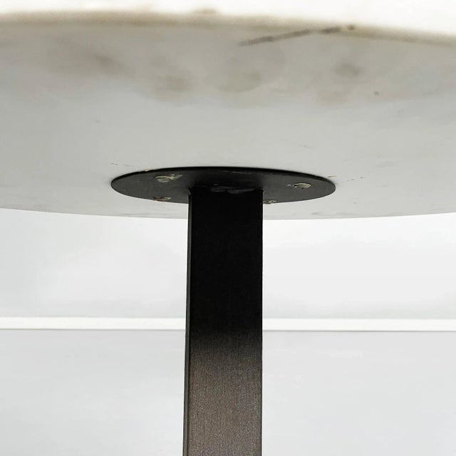 Black Mid-Century Italian White Marble Statuary Coffee Table by Mac Architecture, 1980 For Sale - Image 8 of 13