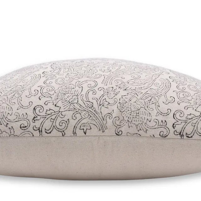 Not Yet Made - Made To Order Fabdivine Artisan Block Print Throw Pillow Cover 14x36 Inch Duck Canvas-Sanganeri Jaal For Sale - Image 5 of 5