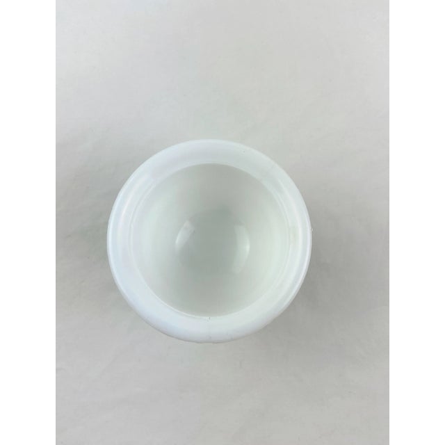 1950s 1950s L.E. Smith Daisy and Button Milk Glass Mini Kettle Cauldron For Sale - Image 5 of 7