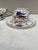 Set of Four French Faience Cups & Saucers Circa 1920. Inspired by Moustiers by Martres Tolosane.