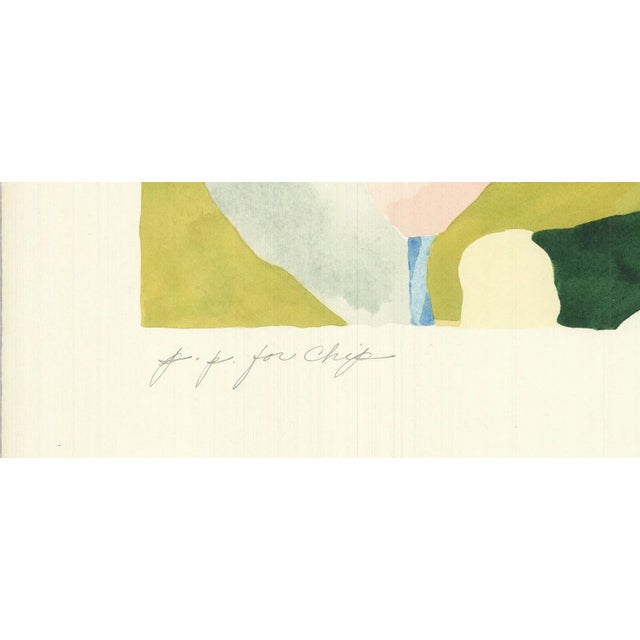 1990s Narkiewicz Paul 'Tertius' Contemporary Yellow,Green Serigraph For Sale - Image 5 of 6