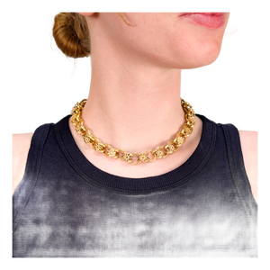 Antique Victorian Fancy 17" Belcher or Rolo Chain Link Necklace