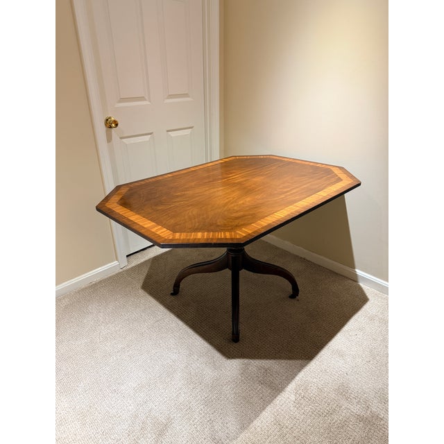 Brown Mahogany Regency Tilt Top Breakfast Table With Inlay, Ca. 1820 For Sale - Image 8 of 12