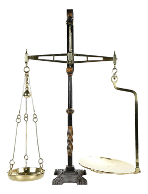 20th Century English Scale in Cast Iron and Brass