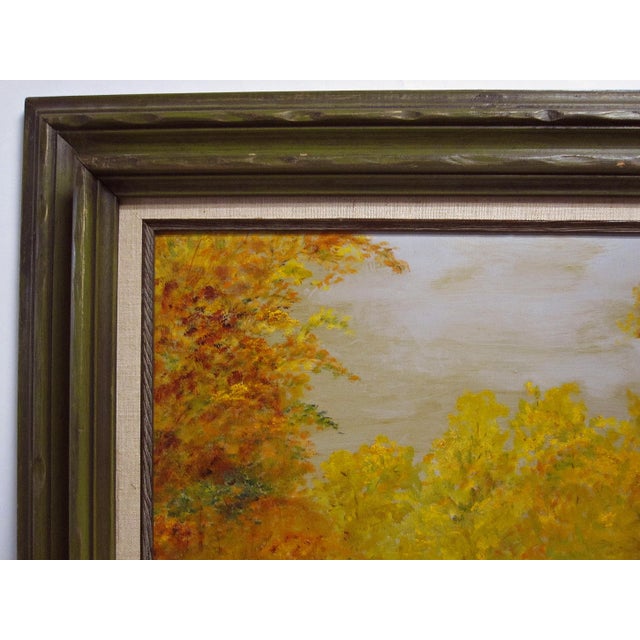 Rustic Bill Hager Vintage Painting on Board Old House Landscape For Sale - Image 3 of 11