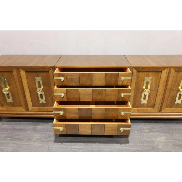 Mid 20th Century Renzo Rutili for John Stuart/Johnson Furniture Large Sideboard in Walnut For Sale - Image 5 of 12