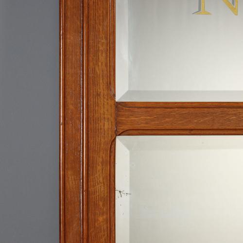 Large Vintage Mirror with Oak Frame For Sale - Image 6 of 12