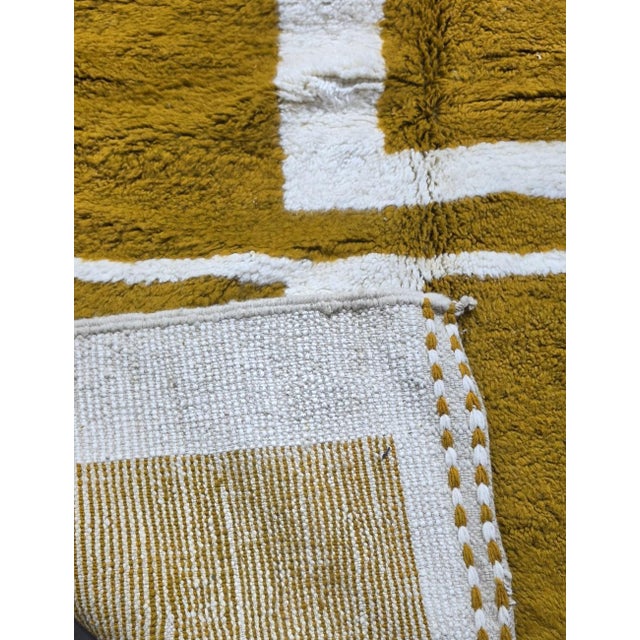 Textile Modern Mustard Boujad Rug -7.5 X 5.1 Ft For Sale - Image 7 of 8