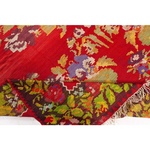Textile 1930s Bessarabian Kilim Rug For Sale - Image 7 of 9