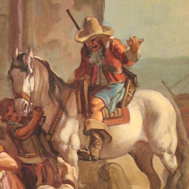 Mattia Traverso, Genre Scene, 1930, Oil on Canvas For Sale - Image 15 of 16