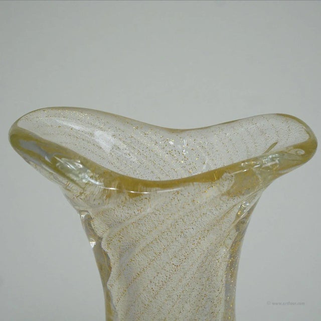 1940s Flavio Poli for Seguso Vetri d'Arte Vase Incrociato Oro 1949 For Sale - Image 5 of 9