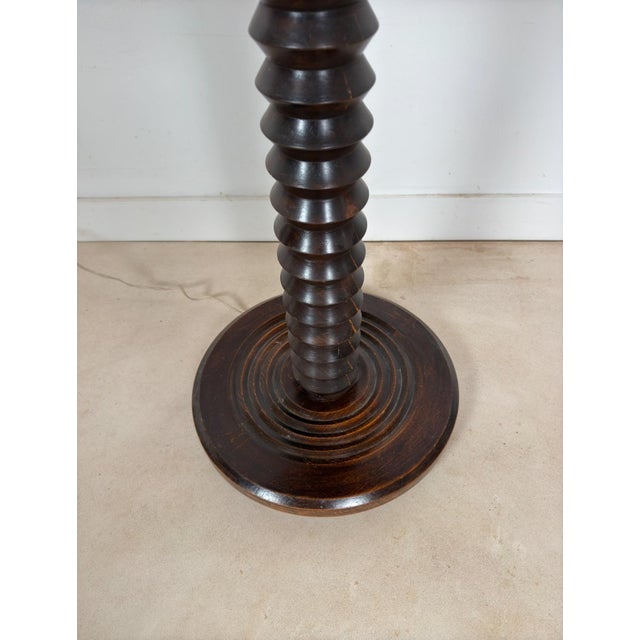 1950s Floor Lamp with Turned Base, 1950s For Sale - Image 5 of 8