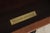 1990s Theodore Alexander 2 Tier Leather Wrapped Console Table For Sale - Image 5 of 16