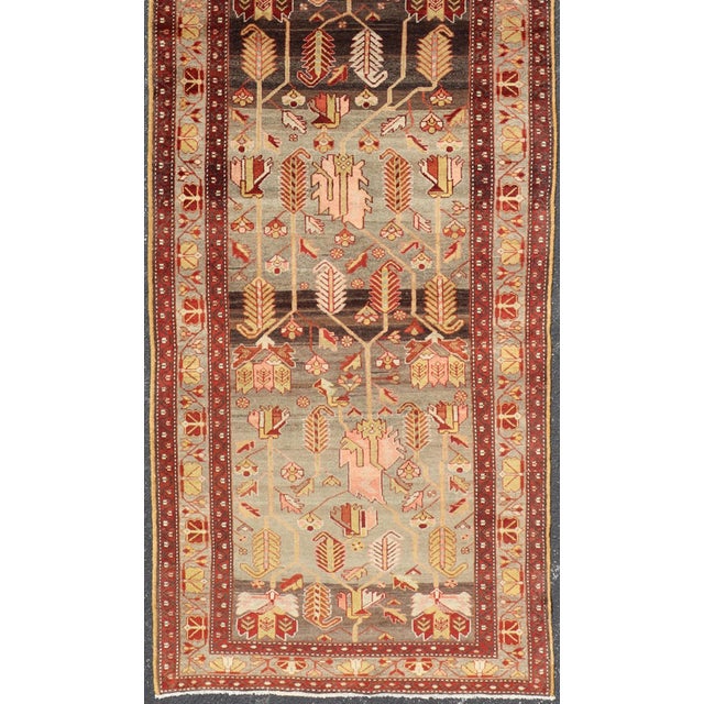 Antique Persian Malayer Runner With Tree Motif Design 3'8 X 13'1 For Sale - Image 4 of 14