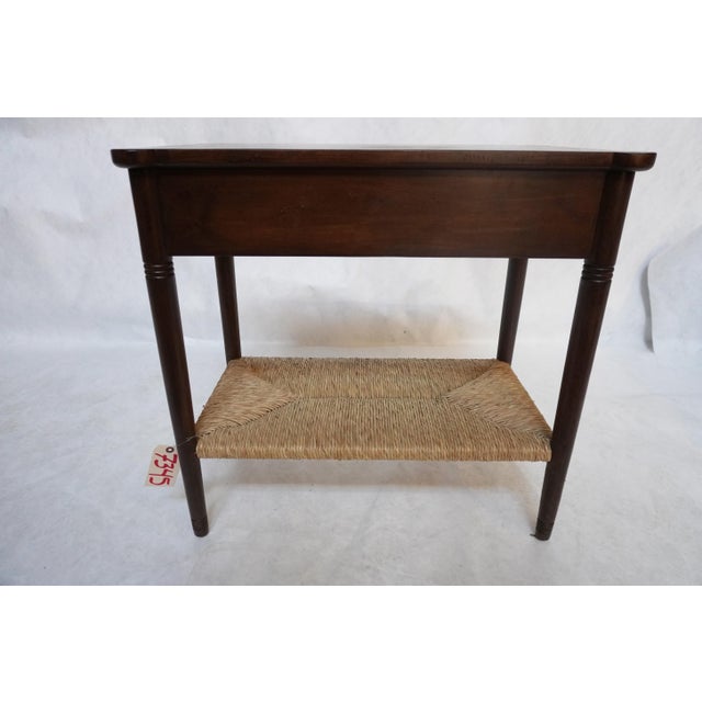 Textile Miramar End Table With Drawer and Rush Shelf From Rooms & Gardens For Sale - Image 7 of 18