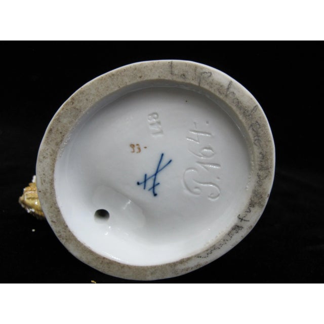 Late 19th Century Antique 19thc Meissen Gustave Deloye Porcelain Harvest Peasant Couple Figurine For Sale - Image 5 of 9