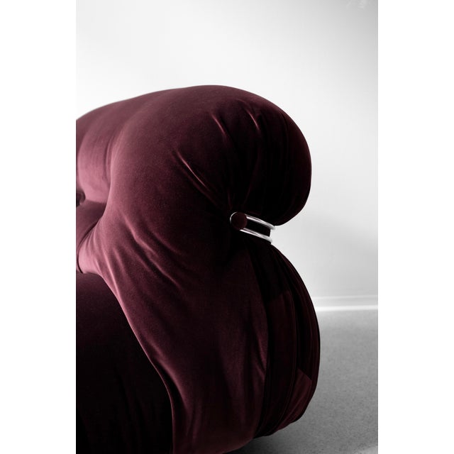 Maroon Vintage Soriana Lounge Chair by Afra & Tobia Scarpa for Cassina, 1970s For Sale - Image 8 of 13