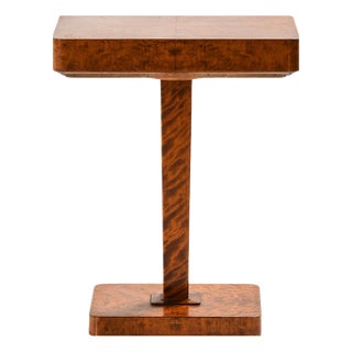 Vintage Side Table in Birch and Brass by Carl Malmsten, 1930s For Sale