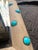 Jonathan Charles Jonathan Charles Grey Oak Mirror With Aqua Polka Dots For Sale - Image 4 of 6